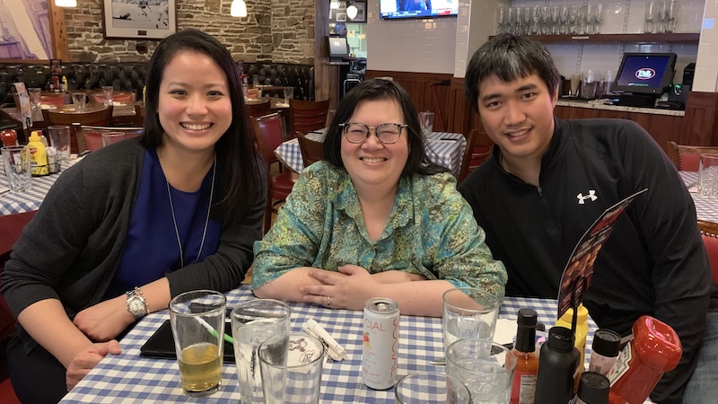 Carmel and James with Lydia Leong