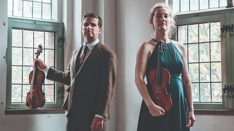 Violinists Maria Milstein and Mathieu van Bellen