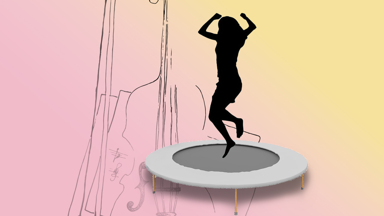 jumping on rebounder